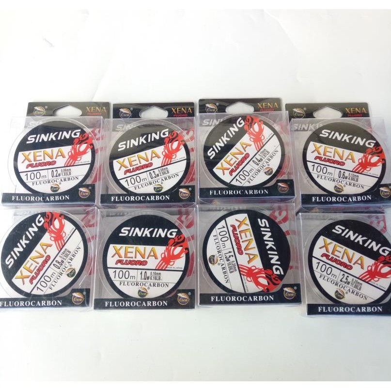 Senar Pancing Fluorocarbon Fast Sinking Orca Xena Size Lengkap Made In Japan