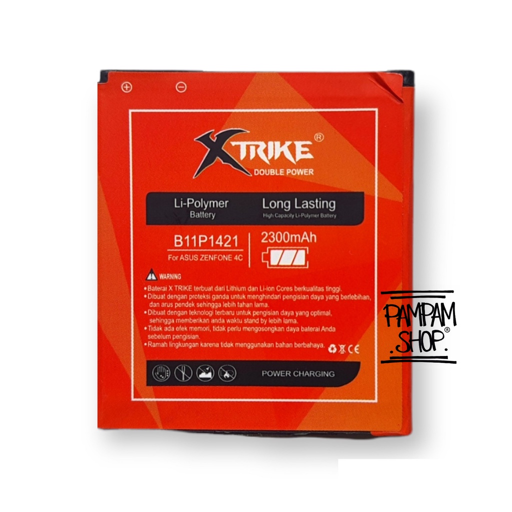 Baterai XTRIKE Double Power Original Asus Zenfone C 4C ZC451CG Z007 B11P1421 Batre Batrai Battery