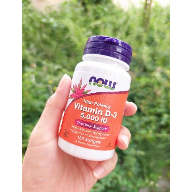 Vitamin D-3 5000iu NOW 120softgels (ORIGINAL)