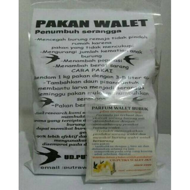 PAKET PENAMBAH POPULASI " PARFUM WALET BUBUK + PAKAN WALET "