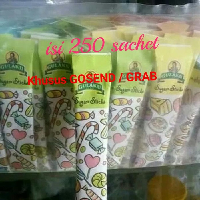 

Gula pasir stickpack 8gr x 250 sachet merk GULAKU [ ONLY GOJEK/GRAB ]