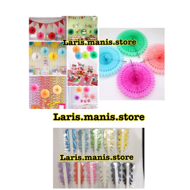 

Paper fan 25 cm - paper fan - kipas kertas dekorasi - paper fan warna - paper fan kertas krep