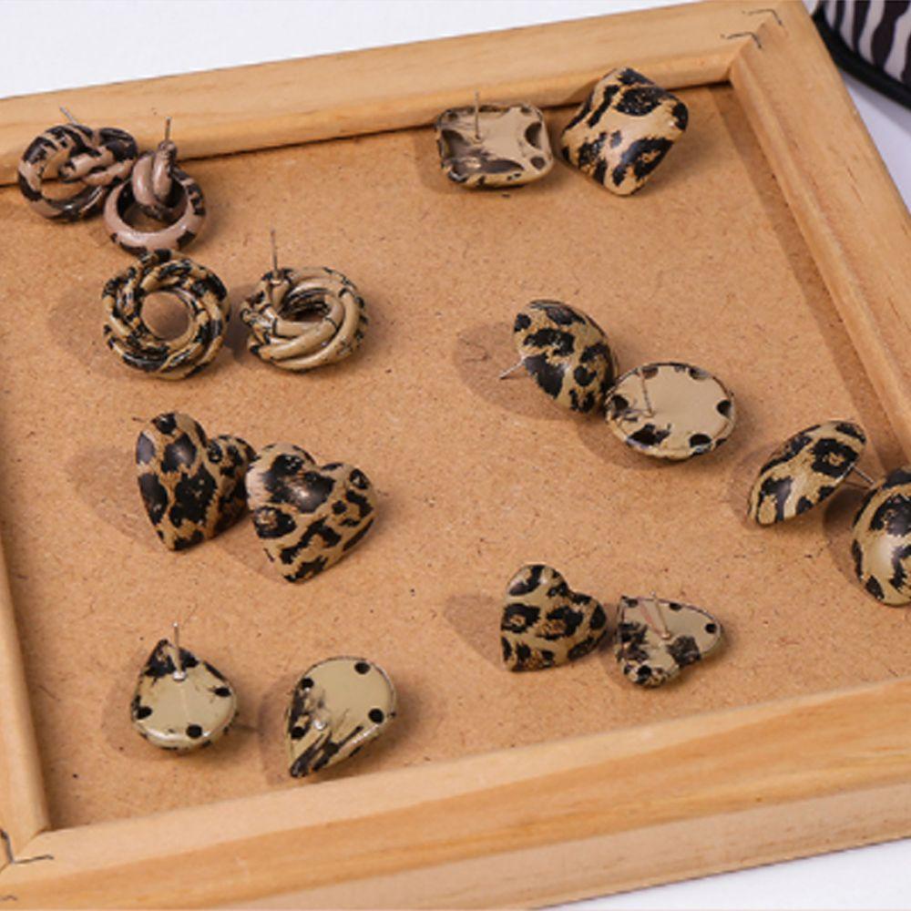 Anting Leopard Nanas Trendi Perhiasan Fashion Baru Menjuntai Stud