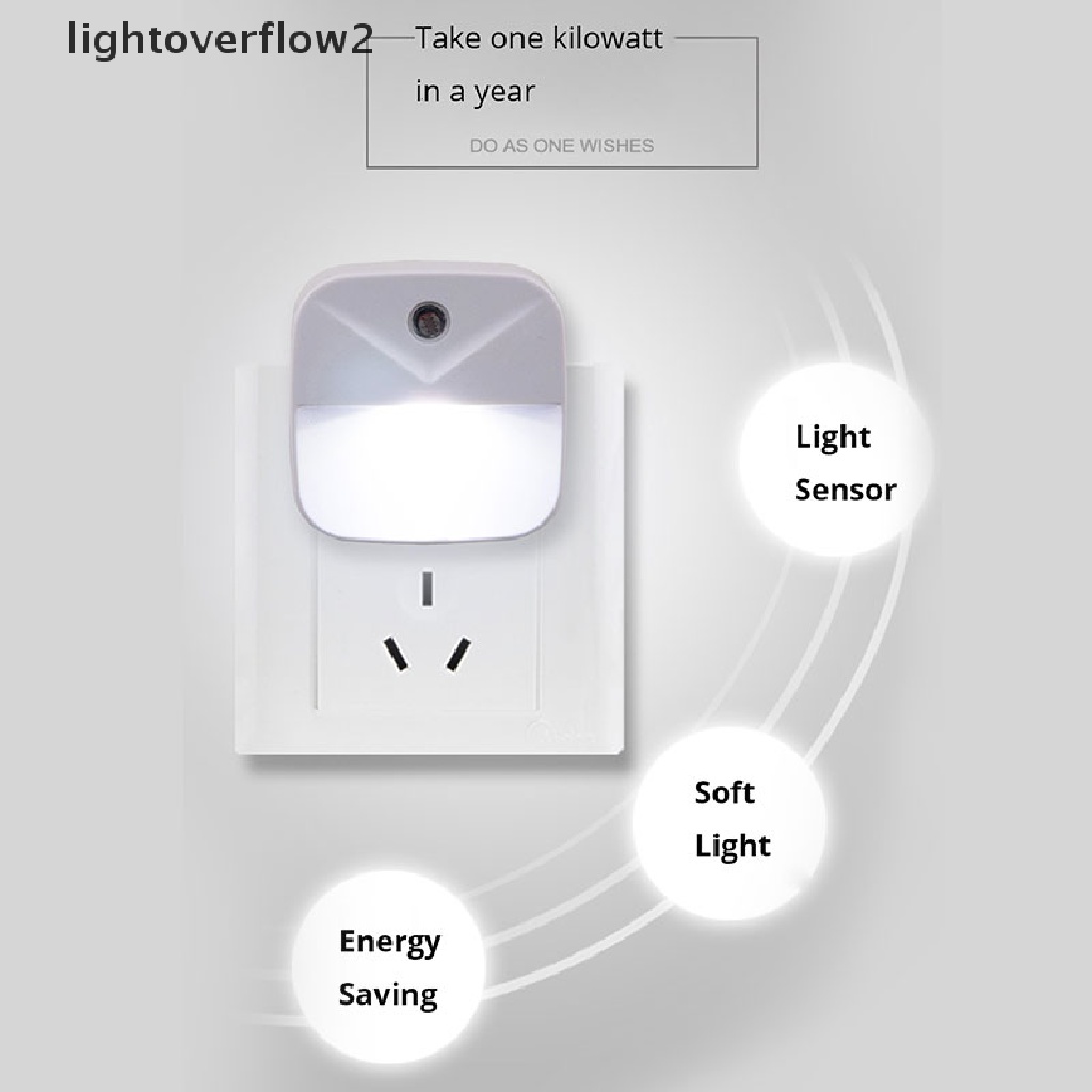 (lightoverflow2) Lampu Malam LED Wide Angle Dengan Sensor Hemat Energi