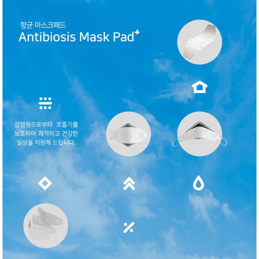 Antibiosis Mask Pad  99.9% Antivirus (Filter Masker 99.9% anti virus Filter Masker N95)