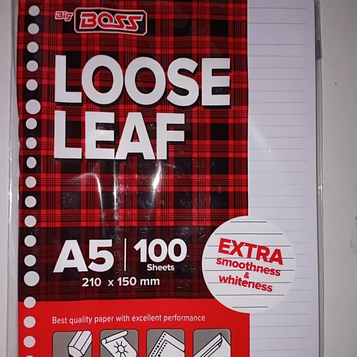 

Loose Leaf A5 100 garis