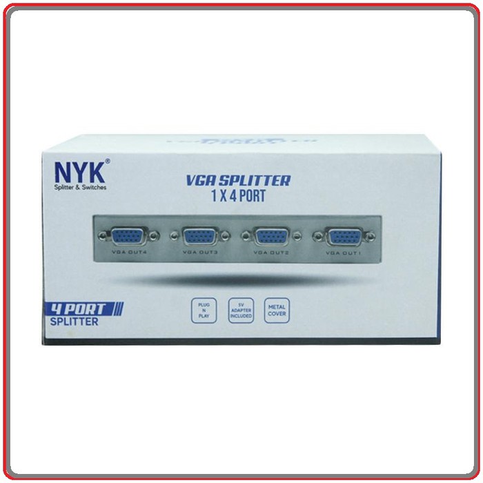 VGA SPLITTER 4 PORT  VGA Splitter 4 Port.SPLITER VGA 4 PORT