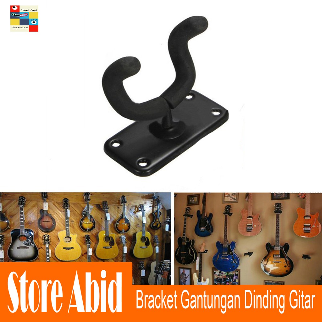 Hanger Hook Mount Braket Gantungan Bracket Pajangan Dinding Gitar