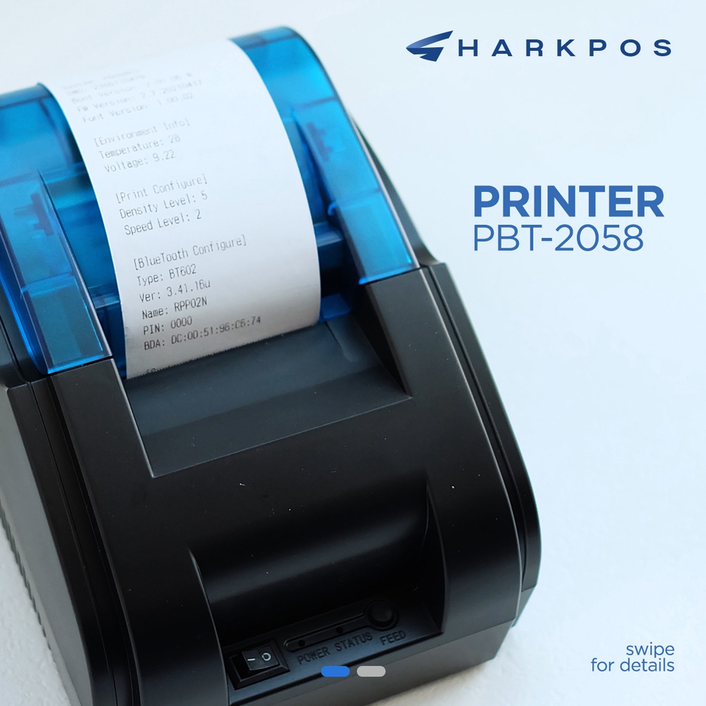 Printer Kasir Eppos C-58BT Bluetooth  USB Thermal 58MM C58BT - 2058 RPP02 Resi Pengiriman Moka Pos