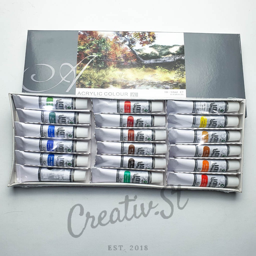 

MARIES Cat Acrylic Color 18 Warna 818B Set Paint Cat Lukis Akrilik