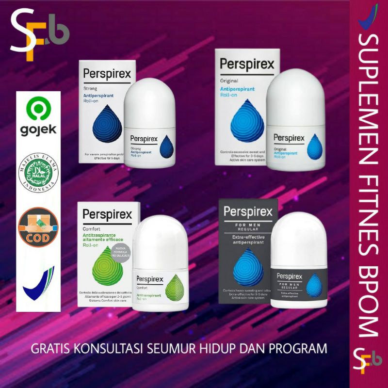 Perspirex Original Roll On Deodorant Original 20 Ml PESPIREX DEODORABT ROLL ON ORIGNAL 100% BPOM