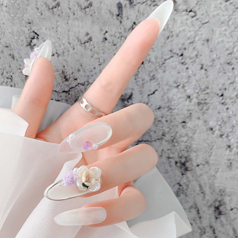 Mxbeauty Ornamen Bunga Keramik 3d Aneka Warna Untuk Dekorasi Nail Art