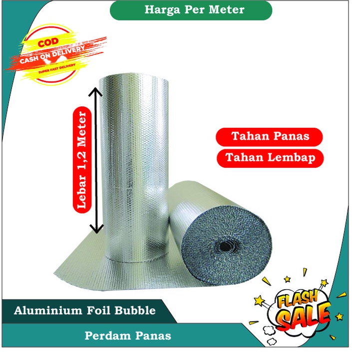 Aluminium Foil Bubble Alumunum Foil Bubble Peredam Panas Atap Rumah genteng Ketebalan 4 mm Alumunium