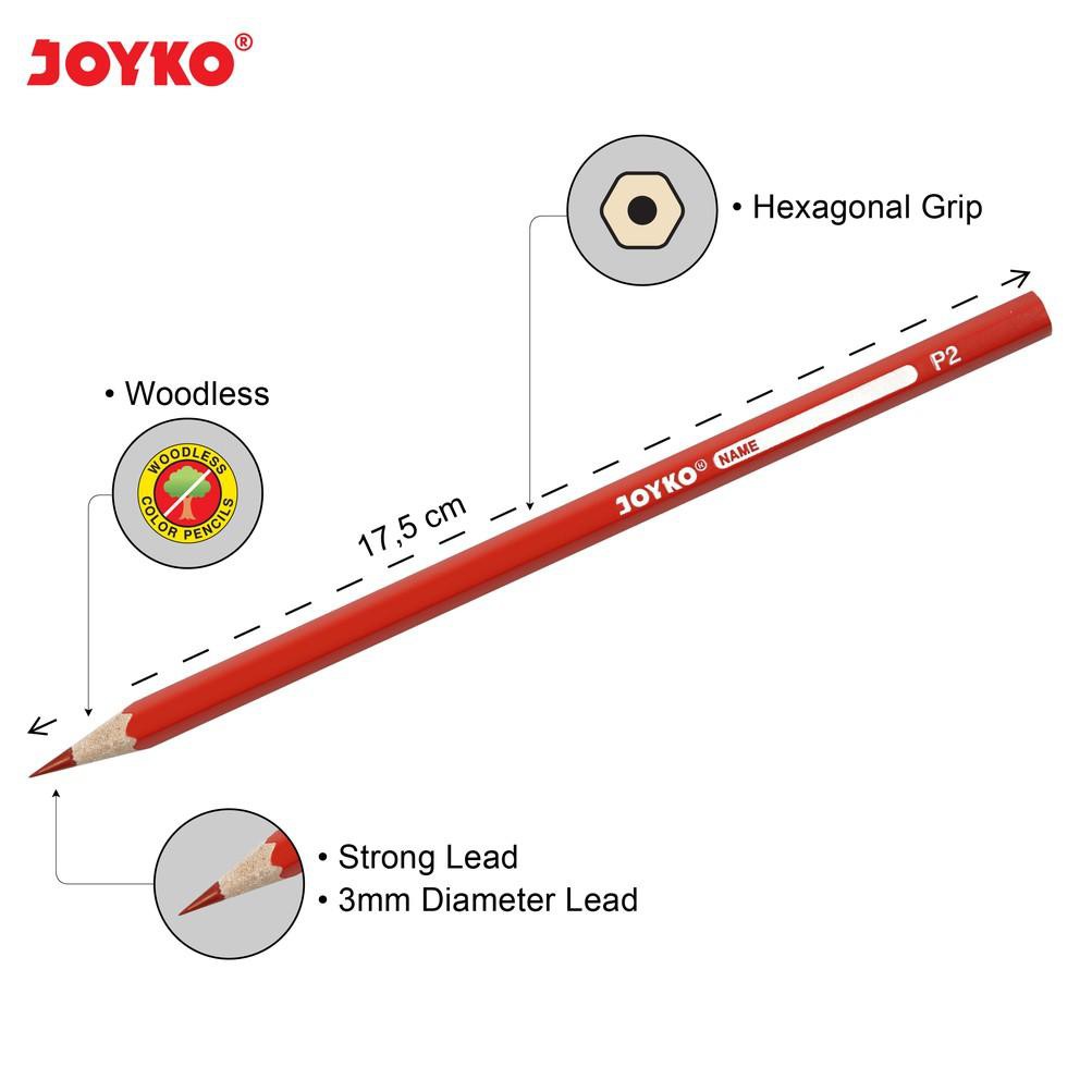 

yT1Code Color Pencil / Pensil Warna Joyko CP-103 / 12 Warna(K5V3) (ready)