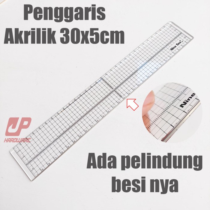 

Penggaris Akrilik 30x5cm quilting patchwork NINE SEA