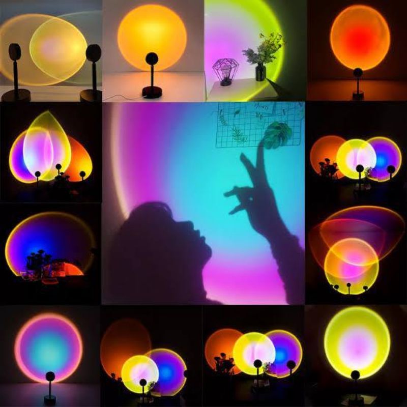Lampu Sunset Lampu Tidur Proyektor Sunset Lamp