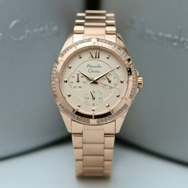 Jam Tangan Wanita Alexandre Christie Rosegold