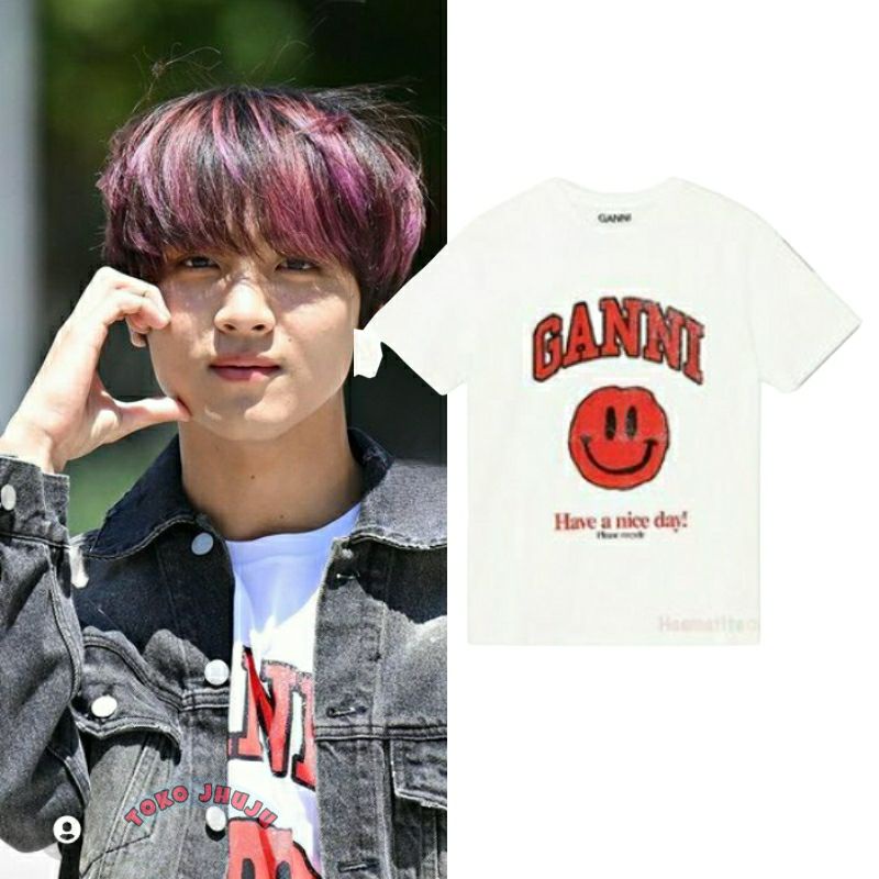 Kaos Haechan NCT dream GANI HAVE NICE DAY SMILE MERAH