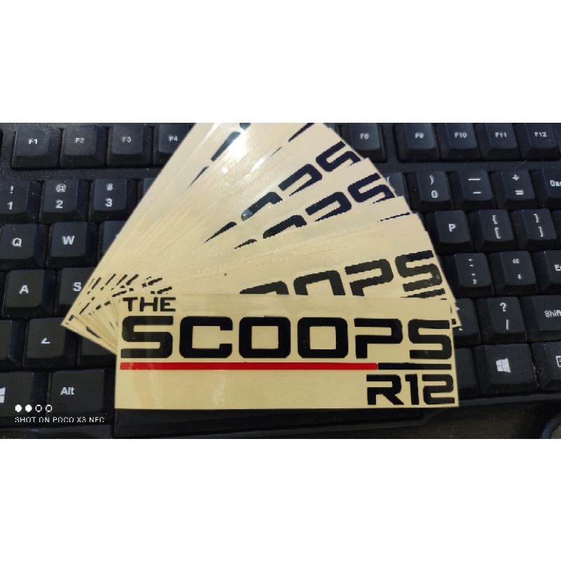 stiker THE SCOOPS R12 stiker motor