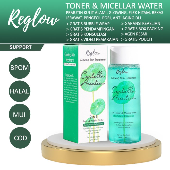 [BISA COD] Reglow Toner Whitening Pembersih Wajah BPOM Skincare Whitening Penghilang Flek Hitam Membandel Toner Murah Perawatan Kecantikan Original Re Glow Skincare dr Shindy Reg Glow Official Store