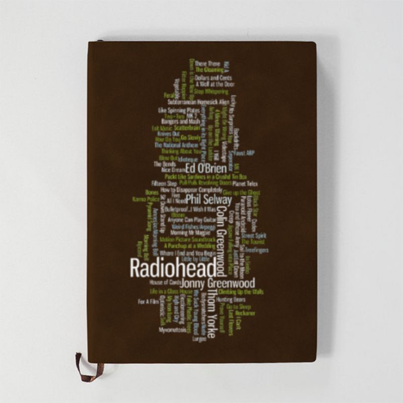 

Notebook Radiohead Typo Retro Kulit A5 Custom Notepad