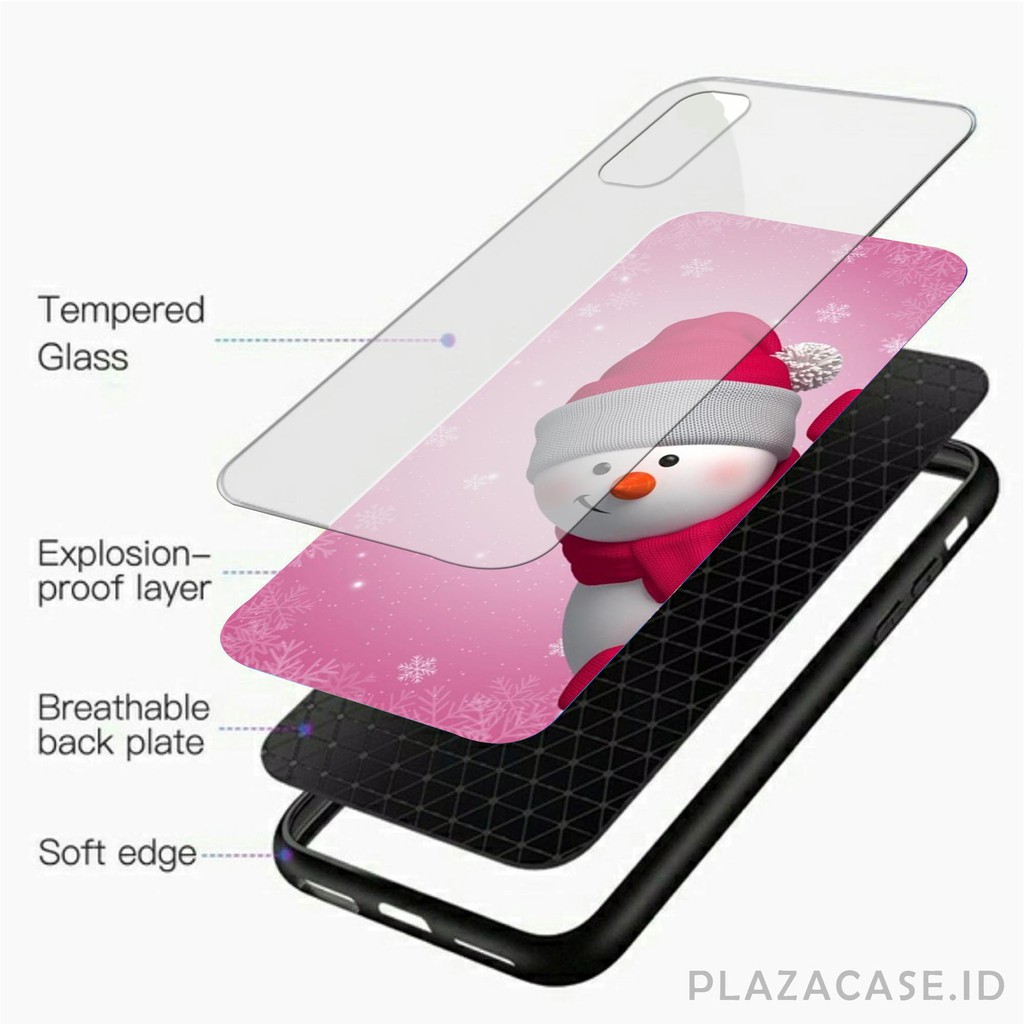 Christmas Softcase Glass [K59] RENO 4 Y20 Y30 C12 C11 C15 A91 A31 REDMI 9 REDMI NOTE 9 A53 A92 A52