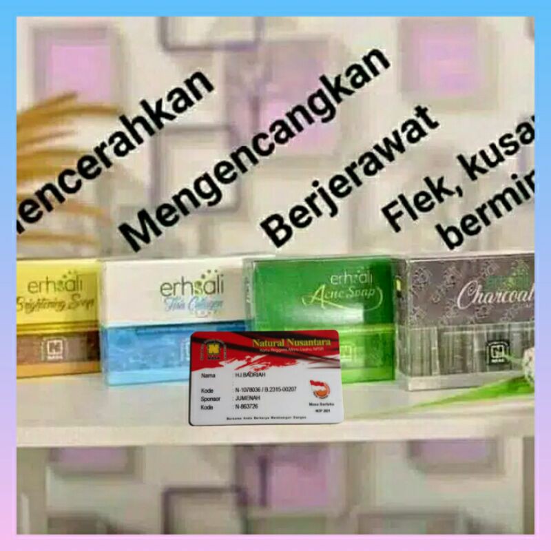 SABUN ERHSALI ORI NASA Ershali Ersali pembersih penghalus penghilang jerawat di wajah sabun mandi na