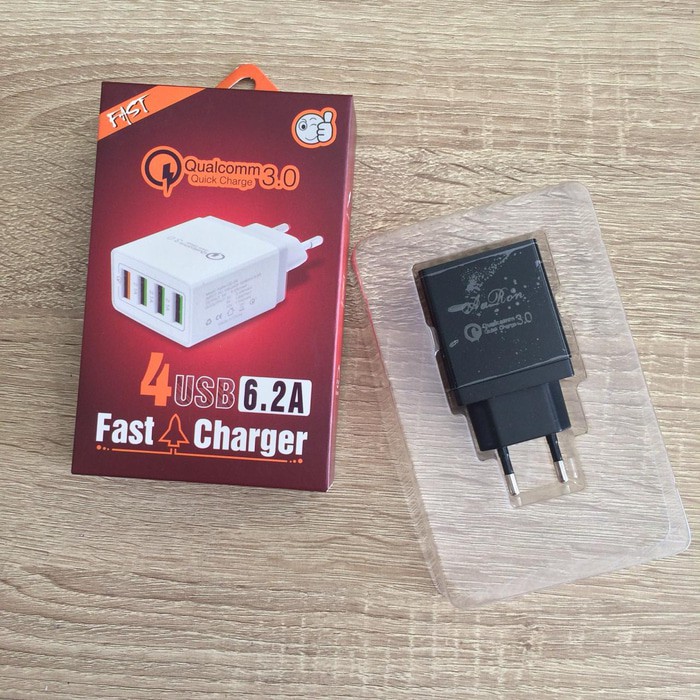 Batok travel charger 4usb port support fast charging 6.2A