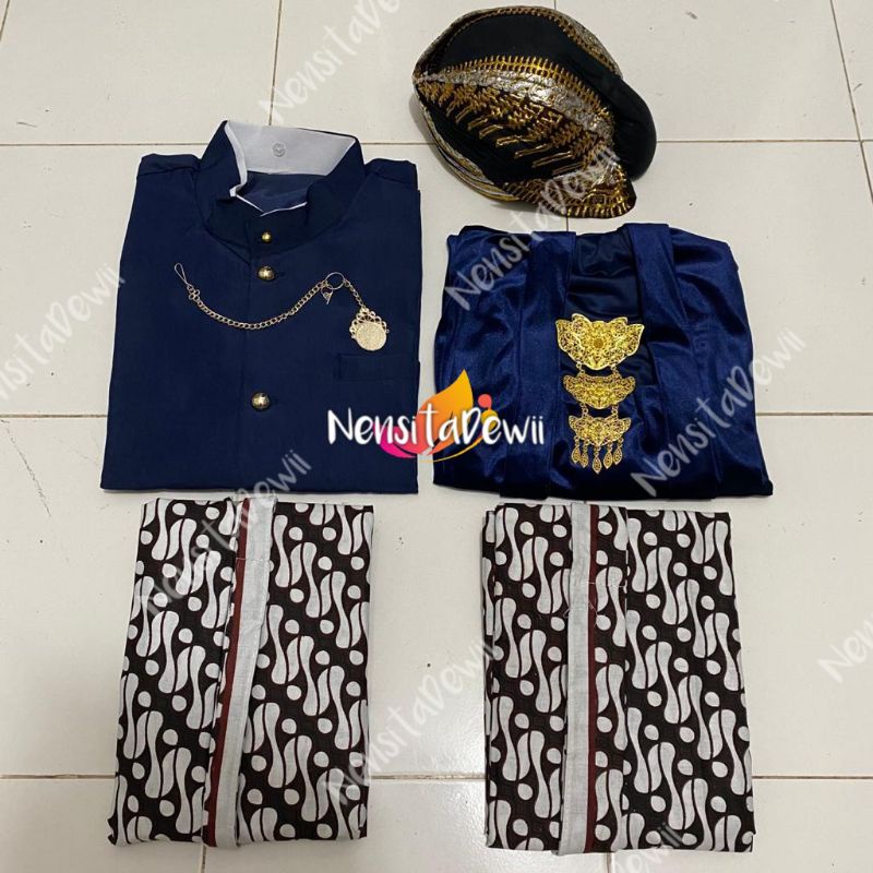 Set Baju Prewed / Baju Adat Model Jogja - Navy