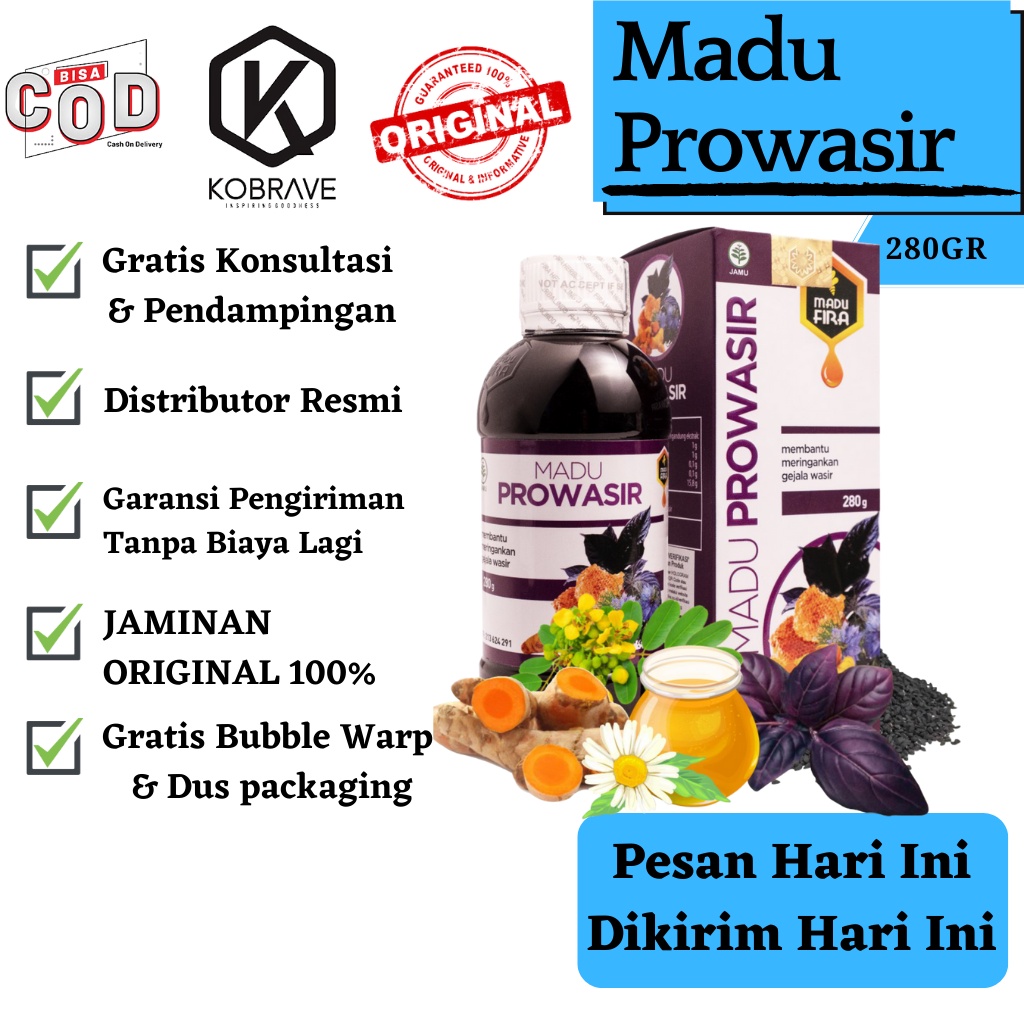 ORIGINAL Madu Prowasir Pro Wasir Obat Wasir Ambeien paling Ampuh Herbal BAB Berdarah Atasi Benjolan Anus Melancarkan Pencernaan