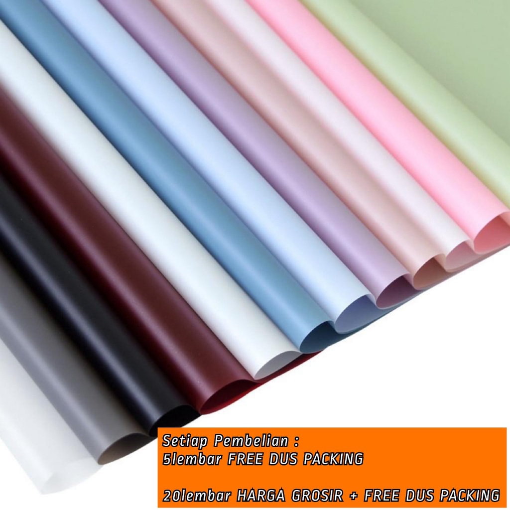 

IJU111 5Lembar-Kertas Bunga Buket Warna Polos/Kertas Buket Bunga Florist Cellophane