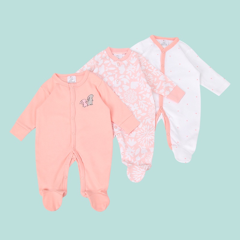 Sleepsuit Tutup Kaki 3 in 1 Bayi Perempuan Laki Laki / Romper Jumper Panjang Tutup Kaki Bayi Newborn