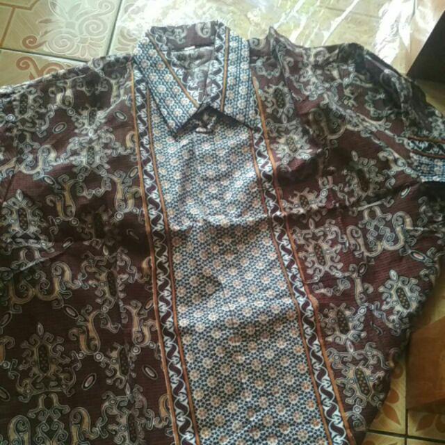 New Kemeja Batik Pria Ppbtk07 Wsa04 Kemejapria/kemejabatik/kemeja Batik Batik Hrb026 Kenongo Kode #1