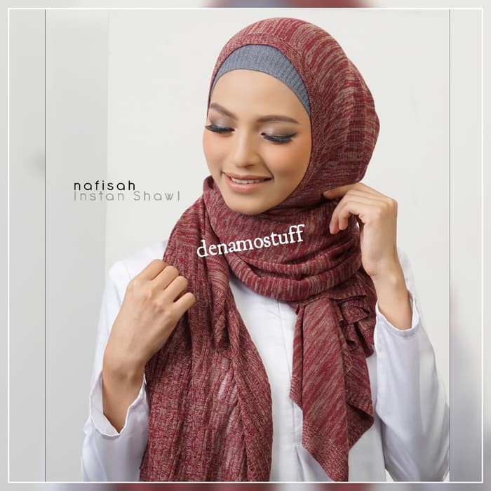 Dijual NUHA NAFISA - HIJAB INSTAN JILBAB KHIMAR PASMINA RAJUT INSTANT Diskon