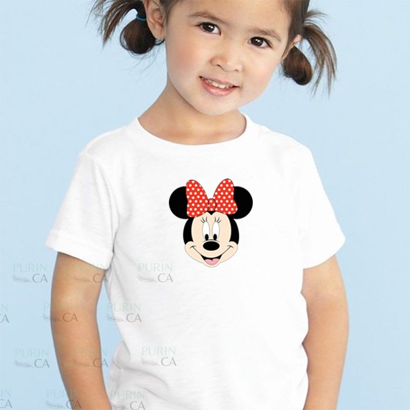 Baju Kaos Anak Perempuan &amp; Laki - laki Unisex MINNIE  Disney