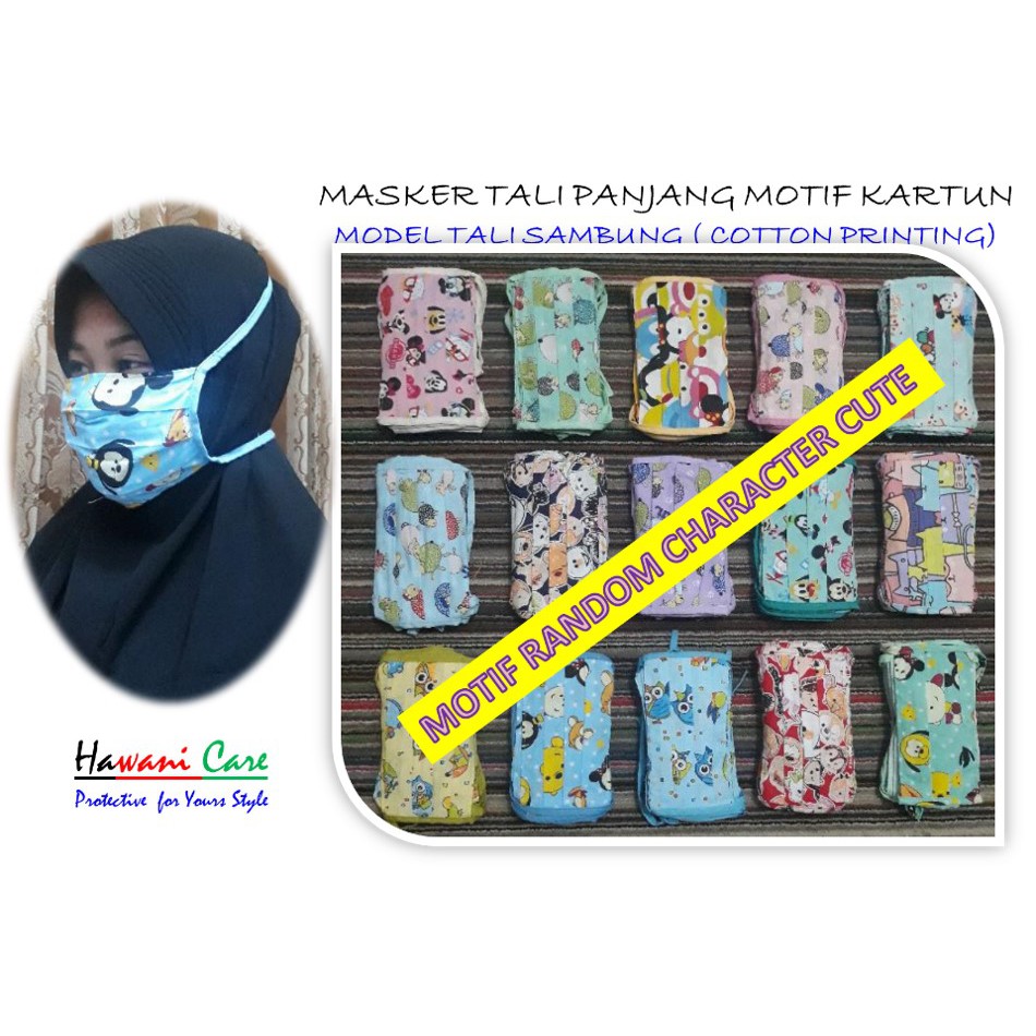 MASKER MOTIF KARAKTER KARTUN &quot; CAMPUR &quot;
