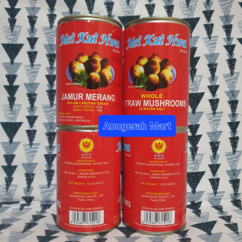 

Jamur Merang Kaleng / Whole Straw Mushroom Mei Kui Hwa 425gr