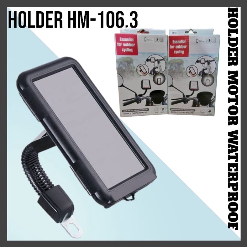 Holder Motor Waterproof Dudukan Hp di Motor Anti Air HM09 HM10 tempat Handphone motor phone stand