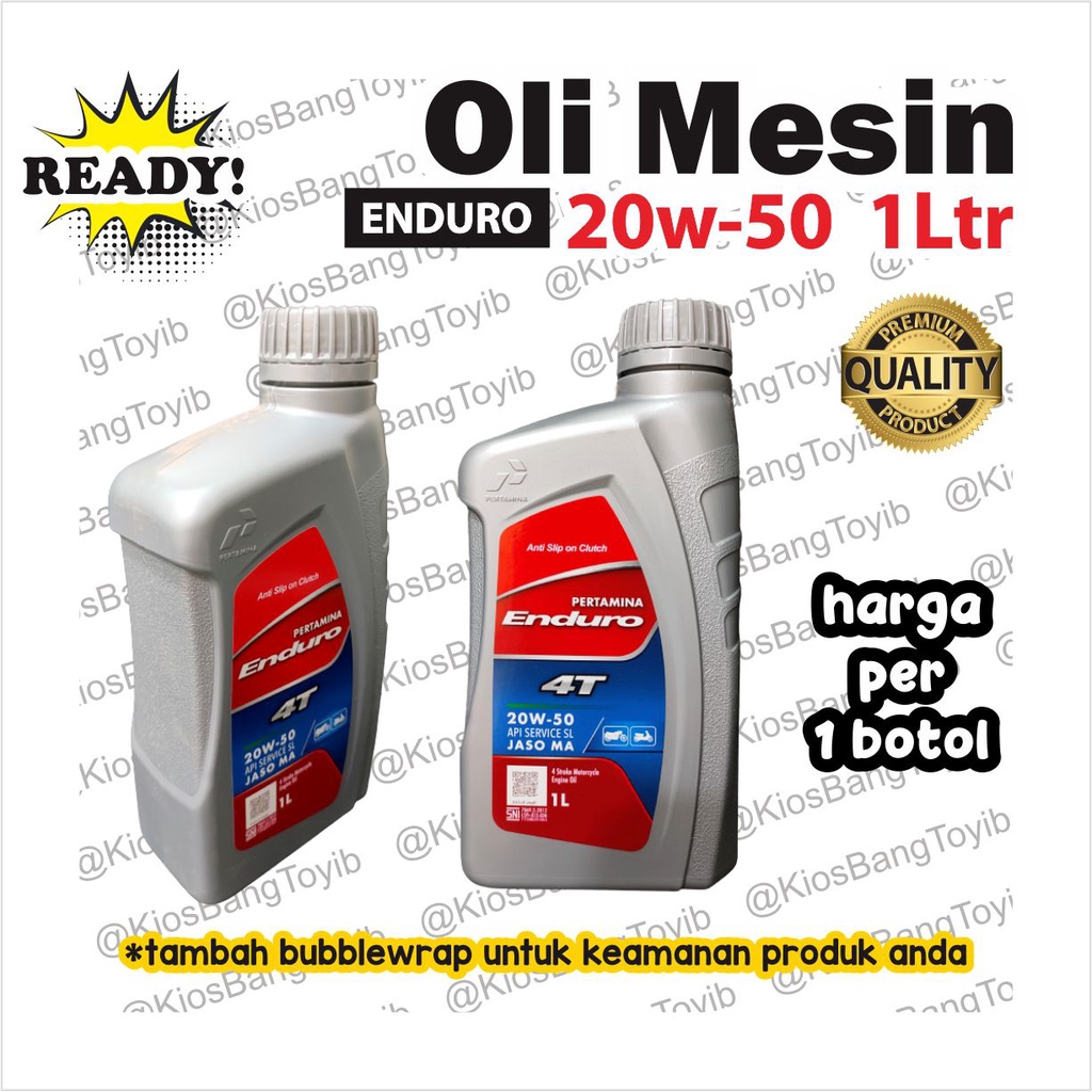 Oli Mesin Pertamina ENDURO 20w 50 4T (1Liter)