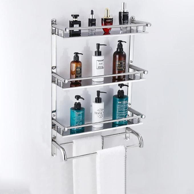 BAYAR DITEMPAT Micoe Rak kamar mandi rak handuk rak dinding stainless steel STOK TERBATAS