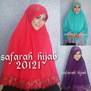 KHIMAR INSTAN JUMBO SYARI RENDA BY SAFARAH HIJAB