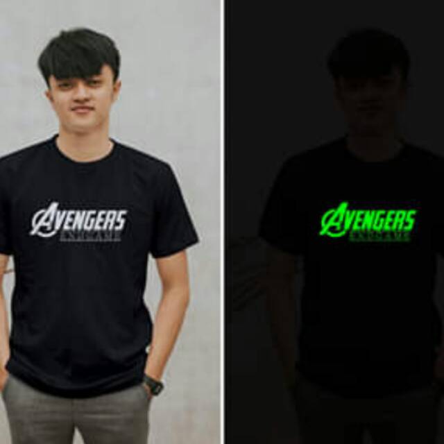KAOS T-SHIRT MURAH AVENGERS GLOW IN THE DARK