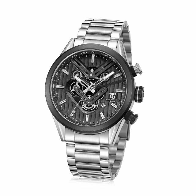 Jam Tangan Pria T5 H3628 T5 H 3628 stainless chronograph bergaransi free box