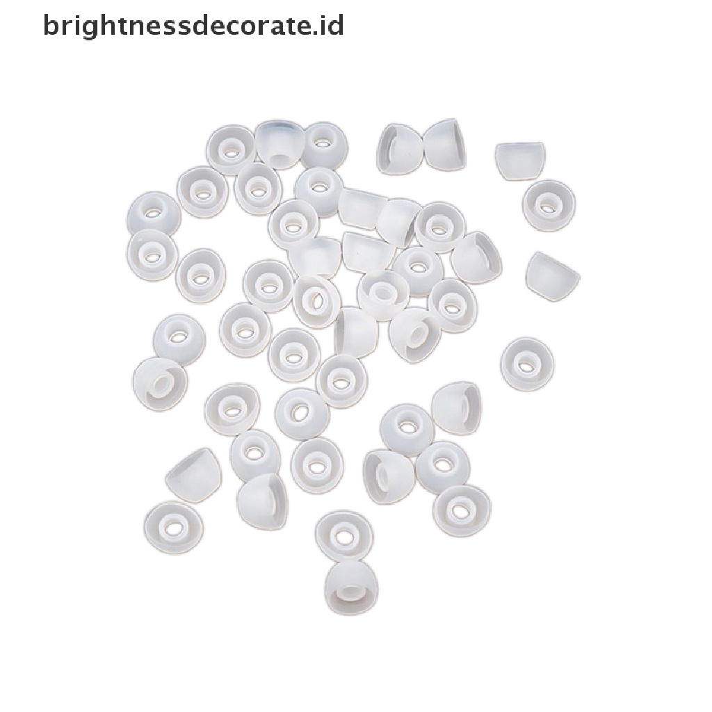 50pcs / Set Ear Pads Pengganti Bahan Silikon Ukuran 11mm Untuk Earphone In Ear