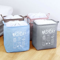 Keranjang Baju Cucian Pakaian Kotor Laundry Bag Basket Washday Serut