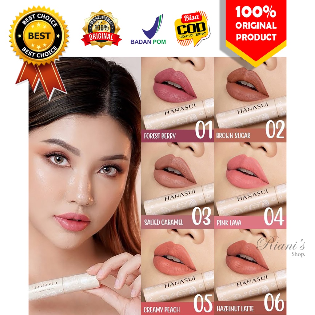 Jual Hanasui Mattedorable Lip Cream Series Boba Edition Edisi Original
