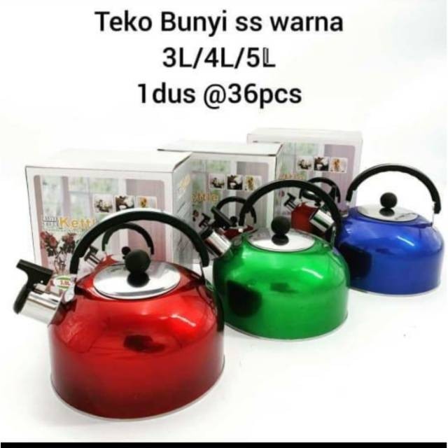 Teko/ketel Siul Stenlis Warna 3 Liter