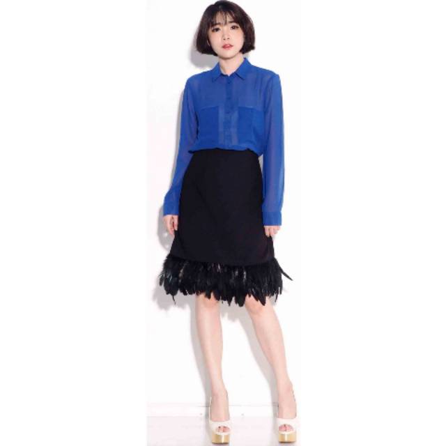 SALE - Feather Trim Skirt