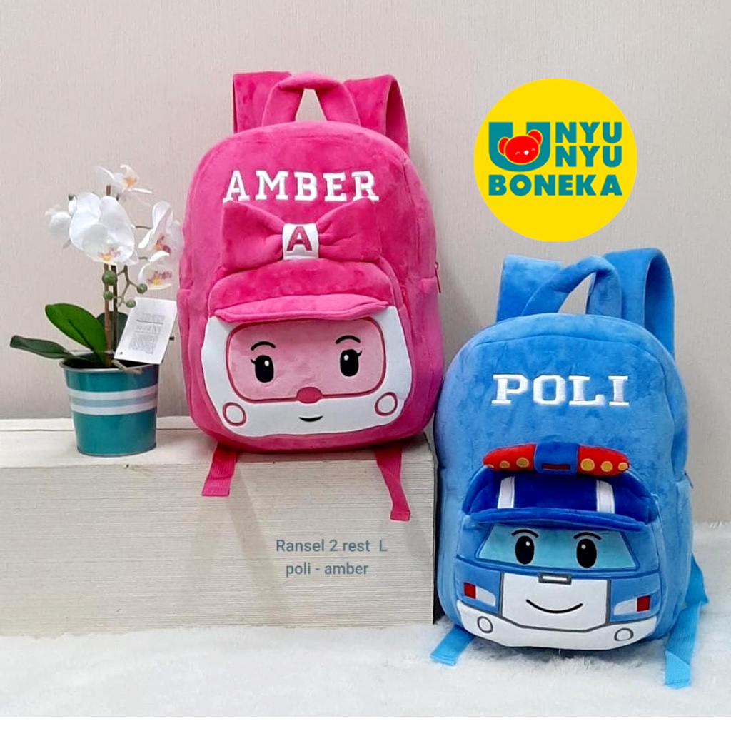 tas ransel poli amber impor esklusif pesawat police polisi ransel sekolah baby kids kado