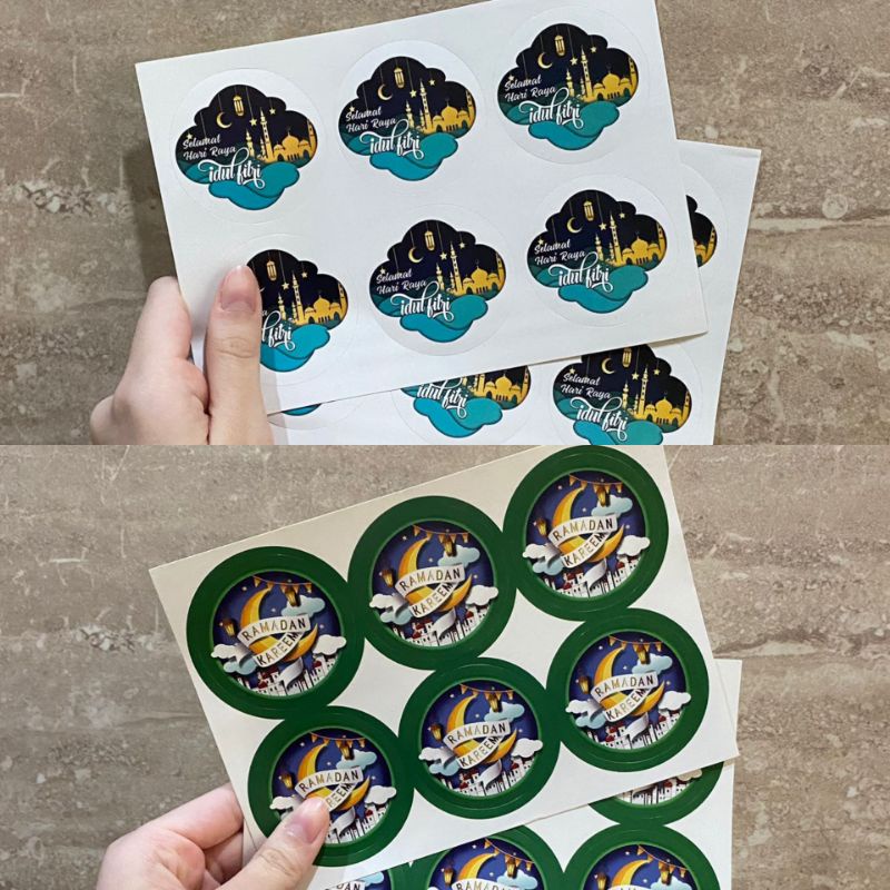 

STICKER IDUL FITRI / LEBARAN ~ RAMADHAN EID MUBARAK uk diameter 5 cm